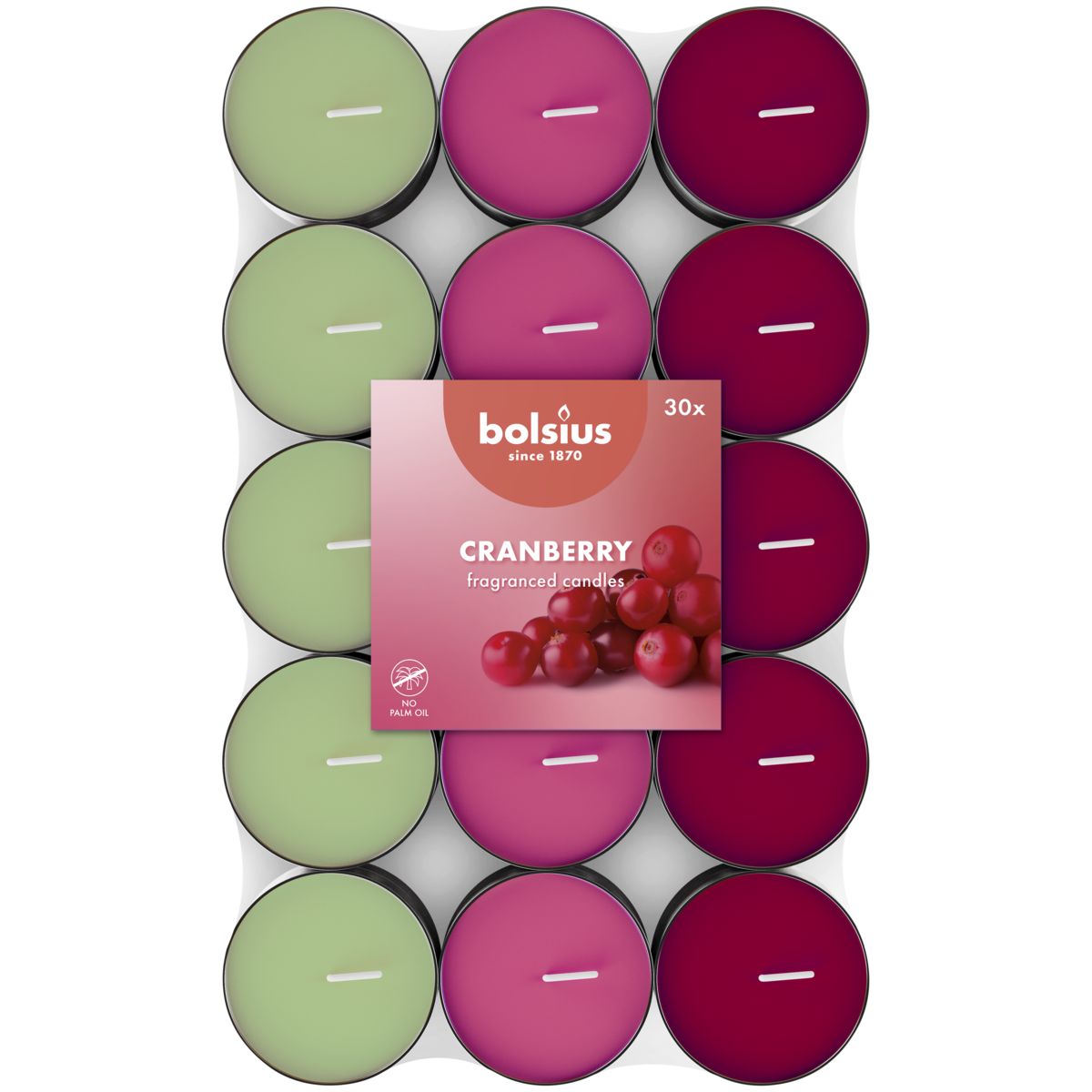 Geurtheelicht 3,5u Multi colour Cranberry pack 30 