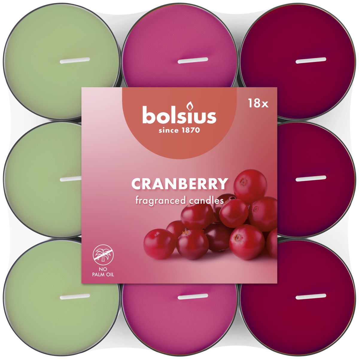 Geurtheelicht 3,5u multi colour Cranberry pack 18