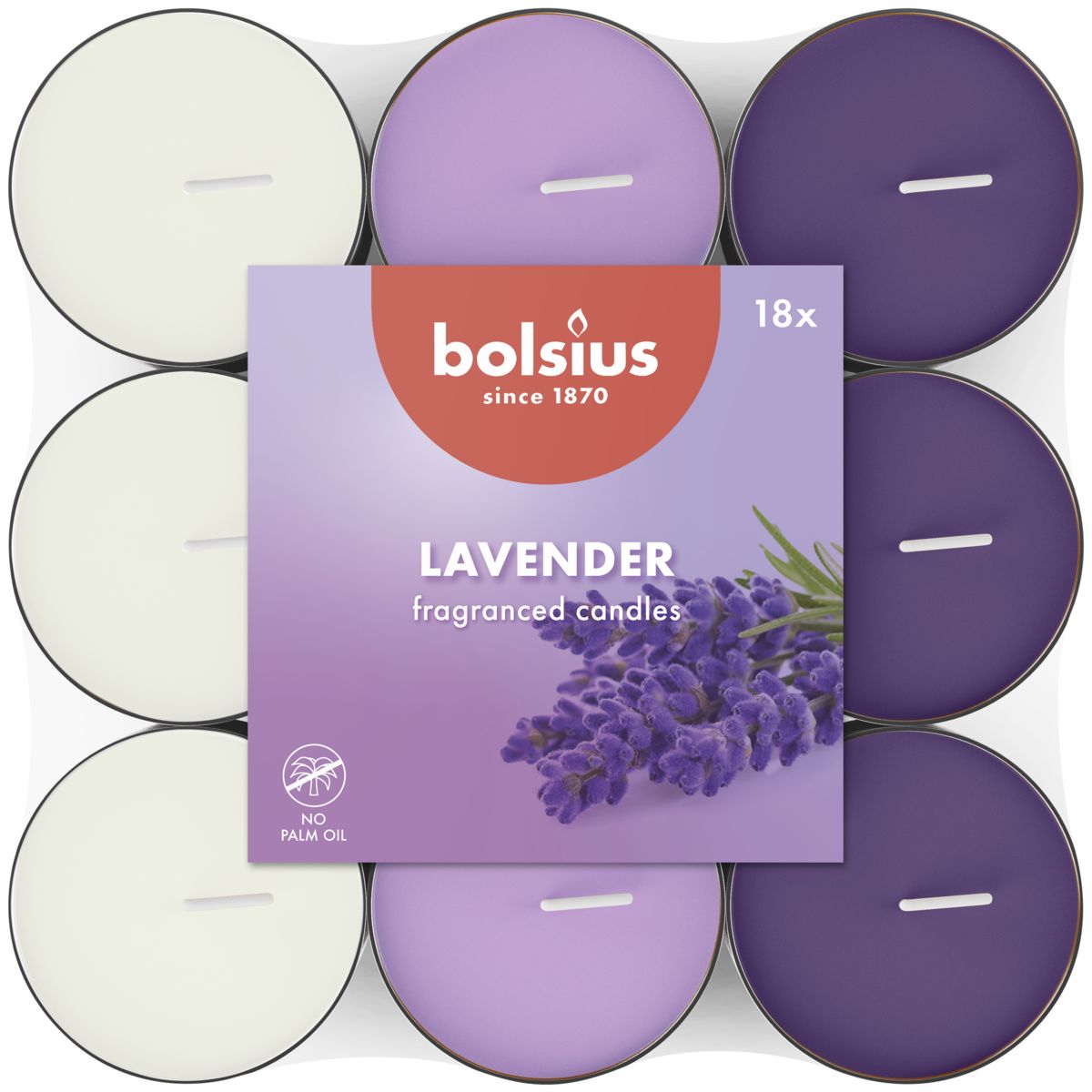 Geurtheelicht 3,5u multi colour Lavender pack 18